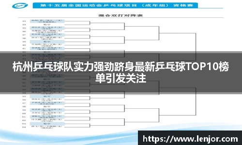 杭州乒乓球队实力强劲跻身最新乒乓球TOP10榜单引发关注